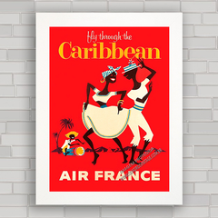 QUADRO DECORATIVO AIR FRANCE CARIBE - comprar online