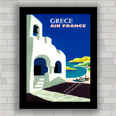 QUADRO DECORATIVO AIR FRANCE GRÉCIA - comprar online