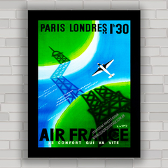 QUADRO DECORATIVO AIR FRANCE PARIS LONDRES 1936