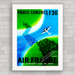 QUADRO DECORATIVO AIR FRANCE PARIS LONDRES 1936 - comprar online