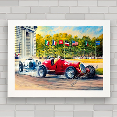 QUADRO DECORATIVO ALFA ROMEO 12C NUVOLARI - comprar online