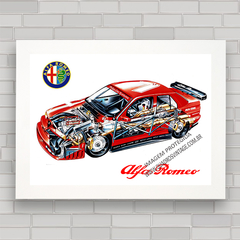 QUADRO DECORATIVO CARRO ALFA ROMEO 155 DTM RACING - comprar online