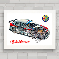 QUADRO DECORATIVO ALFA ROMEO 155 TI V6 DTM 1995 - comprar online