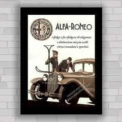 QUADRO VINTAGE CARRO ALFA ROMEO 1928 - comprar online