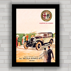 QUADRO VINTAGE CARRO ALFA ROMEO 1929 - comprar online