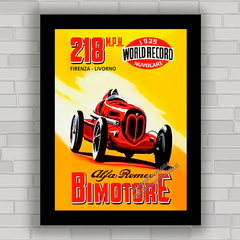 QUADRO DECORATIVO CARRO ALFA ROMEO 1935 NUVOLARI - comprar online