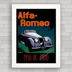 QUADRO DECORATIVO CARRO ALFA ROMEO 1936 - comprar online