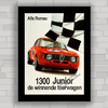 QUADRO DECORATIVO CARRO ALFA ROMEO 1300 1970