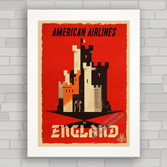 QUADRO RETRÔ AMERICAN AIRLINES ENGLAND 1973 - comprar online