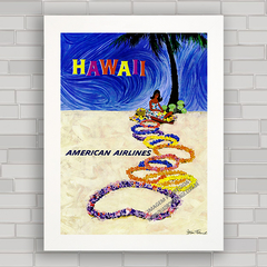 QUADRO RETRÔ AMERICAN AIRLINES HAWAII - comprar online
