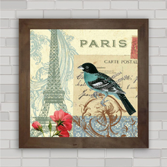 QUADRO DECORATIVO ANIMAIS 140 - PÁSSARO PARIS