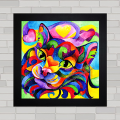 QUADRO DECORATIVO ANIMAIS 188 - GATO COLORIDO