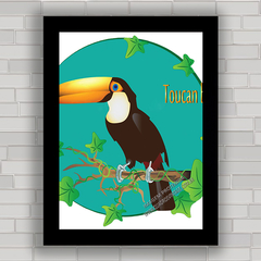 QUADRO DECORATIVO ANIMAIS 39 - TUCANO