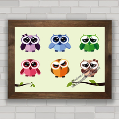 QUADRO DECORATIVO ANIMAIS 47 - CORUJINHAS na internet