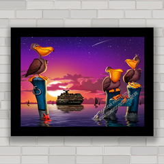 QUADRO DECORATIVO ANIMAIS 60 - PELICANOS - comprar online