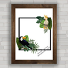 QUADRO DECORATIVO ANIMAIS 68 - AVES TROPICAIS