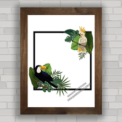 QUADRO DECORATIVO ANIMAIS 68 - AVES TROPICAIS