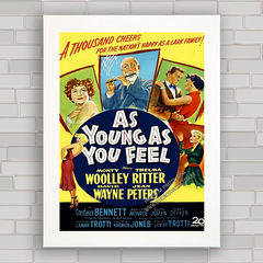 QUADRO FILME ANTIGO AS YOUNG AS YOU FEEL 1951 na internet