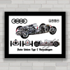 QUADRO CARRO AUDI AUTO UNION ROSEMEYER TYPE C