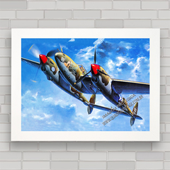 QUADRO AVIÃO LOCKHEED P-38 LIGHTNING WW2 - comprar online