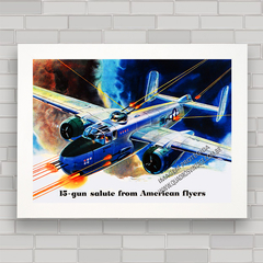 QUADRO DECORATIVO AVIÃO B 25 MITCHELL - comprar online