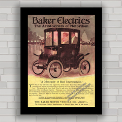 QUADRO DECORATIVO CARRO BAKER ELETRIC 1910 C - comprar online