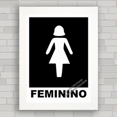 QUADRO DECORATIVO BANHEIRO 23 - FEMININO - comprar online