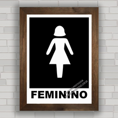 QUADRO DECORATIVO BANHEIRO 23 - FEMININO na internet