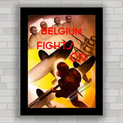 QUADRO DECORATIVO BELGIUM FIGHTS WW2 - comprar online