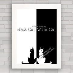 QUADRO DE CINEMA FILME BLACK CAT , WHITE CAT - comprar online