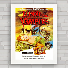 QUADRO FILME ANTIGO BLOOD VAMPIRE 1958 - comprar online