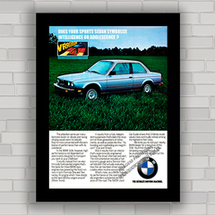 QUADRO DECORATIVO CARRO BMW 318 1984