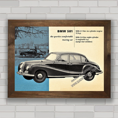 QUADRO DECORATIVO CARRO ANTIGO BMW 501 1957 na internet