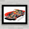 QUADRO CARRO ANTIGO BMW 507 RAIO X