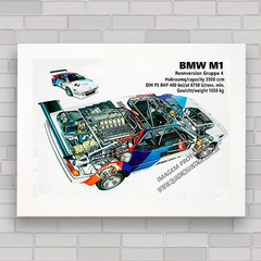 QUADRO CARRO DE COMPETIÇÃO BMW M1 - comprar online