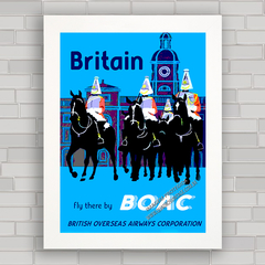 QUADRO DECORATIVO BOAC BRITAIN LONDRES - comprar online