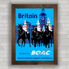 QUADRO DECORATIVO BOAC BRITAIN LONDRES na internet
