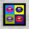 QUADRO DECORATIVO BOCA POP ART