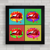 QUADRO DECORATIVO BOCA SEXY POP ART