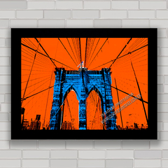 QUADRO DECORATIVO BROOKLYN BRIDGE POP-ART