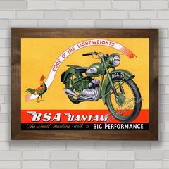 QUADRO DECORATIVO MOTO BSA BANTAM