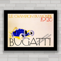 QUADRO CARRO ANTIGO BUGATTI 1926 CHAMPION - comprar online