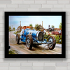 QUADRO CARRO ANTIGO BUGATTI RACING