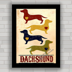 QUADRO DECORATIVO CACHORRO 34 - DACHSHUND DOGS - comprar online