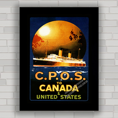 QUADRO RETRÔ CANADIAN PACIFIC OVER SEAS 1920 - comprar online