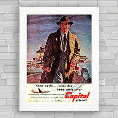 QUADRO DECORATIVO CAPITAL AIRLINES 1951 - comprar online