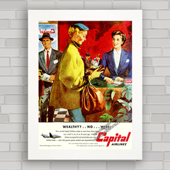 QUADRO DECORATIVO CAPITAL AIRLINES 1952 2 - comprar online