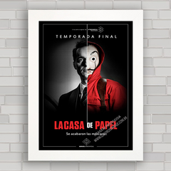 QUADRO DECORATIVO SÉRIE LA CASA DE PAPEL 3 - comprar online