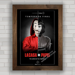 QUADRO DECORATIVO SÉRIE LA CASA DE PAPEL 4 na internet