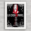 QUADRO DECORATIVO SÉRIE LA CASA DE PAPEL 6